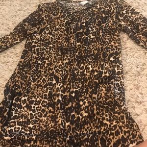 Long sleeve leopard blouse
